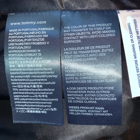 Tommy Hilfiger NWOT blue button up cinch coat sz 2 - Picture 10 of 11